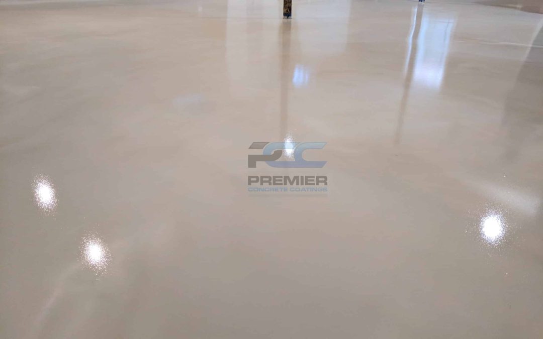 White Epoxy Basement Floor