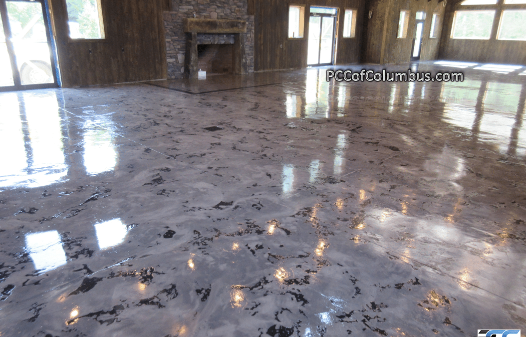 Concrete Staining & Marbling Overlay