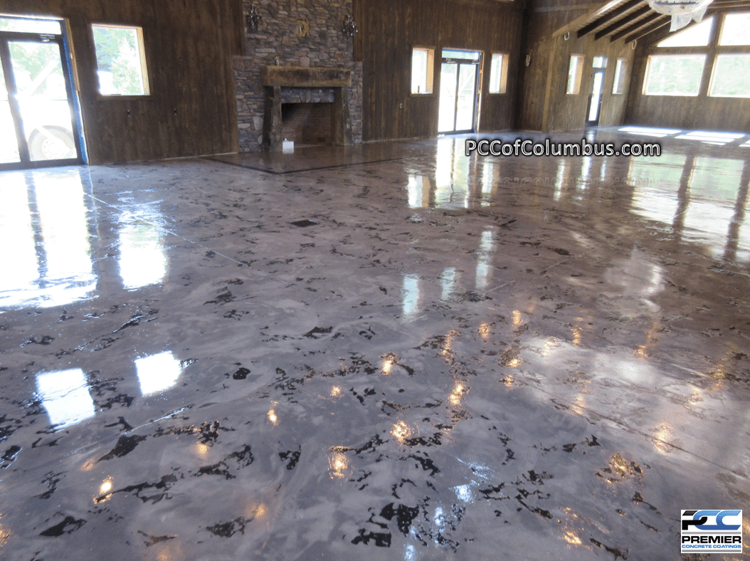 Concrete Staining & Marbling Overlay