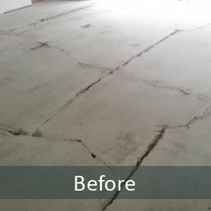 Epoxy Flake Garage Floor Coating Premier Concrete Coatings Columbus Ohio Before